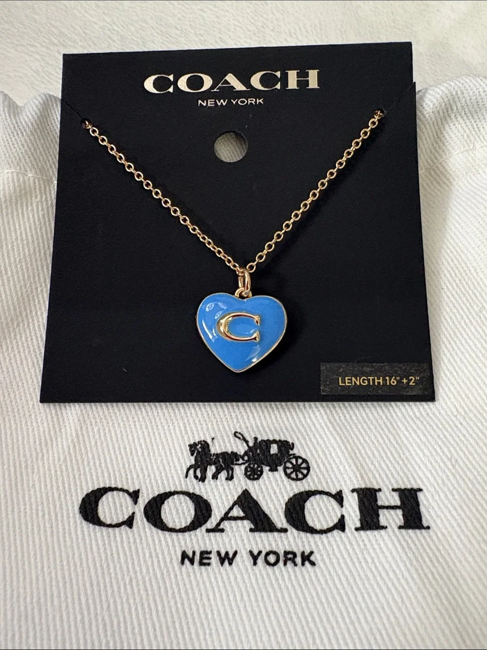 Coach Heart Necklace - Picture 1 of 8
